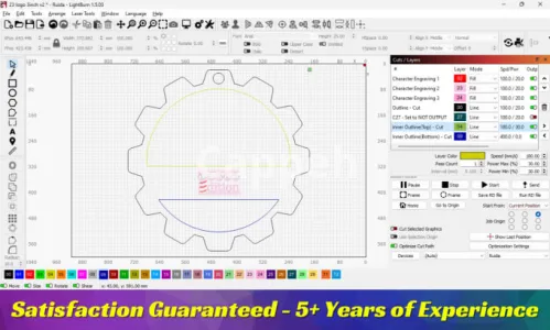 I will design lightburn files for laser cutting and engraving machines