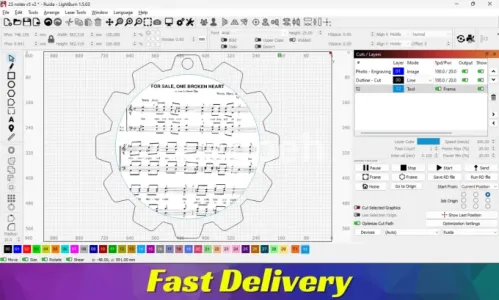 I will design lightburn files for laser cutting and engraving machines