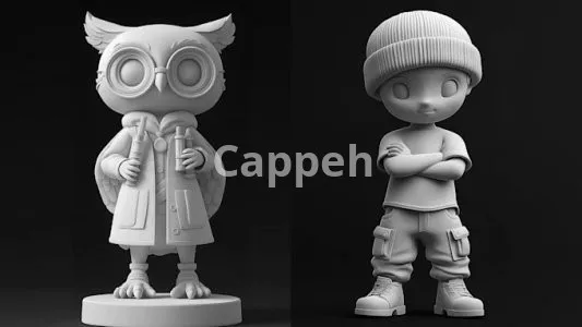 I will sculpt 3d print ready stl, statue, figurine, toy, animal character model