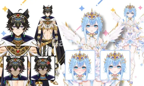 I will create your 2d vtuber avatar in anime style, including both drawing and rigging