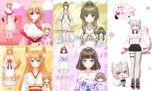 I will create your 2d vtuber avatar in anime style, including both drawing and rigging