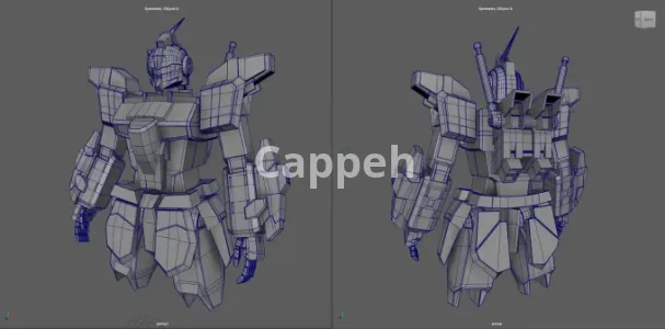 I will 3d model the robot and mecha