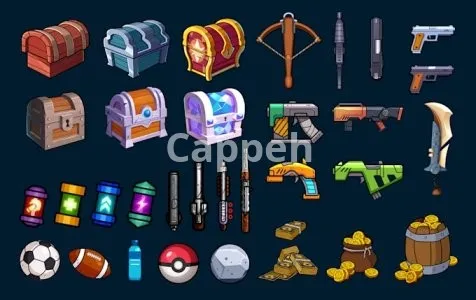I will create props, items, icons in your project