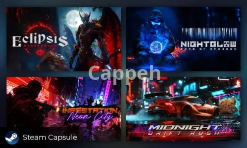 I will make best custom full package steam capsule for your game