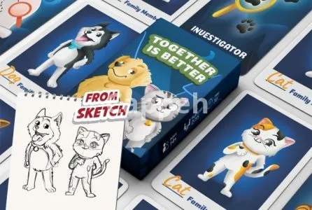 I will create outstanding card game illustration