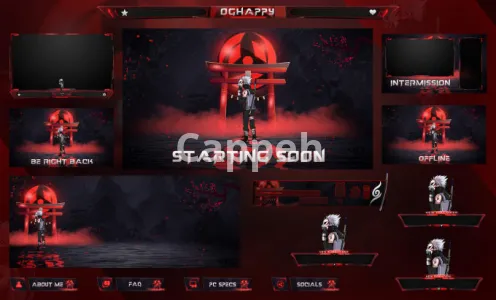 I will design twitch logo, stream animated overlay kick or twitch stream package panels