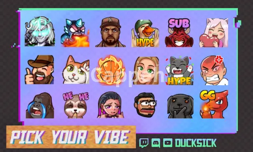 I will create snazzy twitch, kick emotes in 24 hours