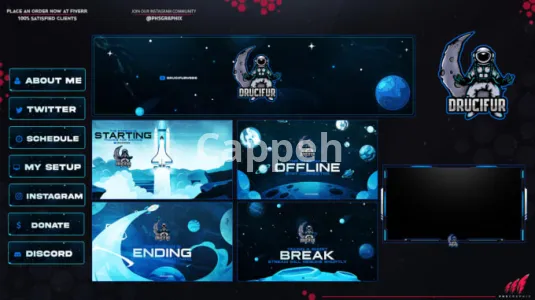 I will create a professional twitch overlay stream package