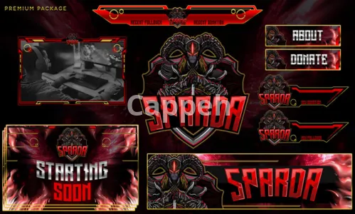 I will create best twitch overlay stream package and logo
