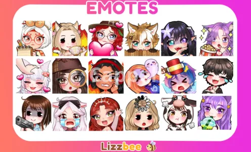 I will create express, high quality twitch emotes, discord emoji, kick, and sub badges