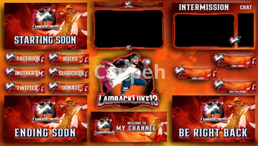 I will design twitch overlay, kick, twitch logo, animated stream overlay, emotes panels