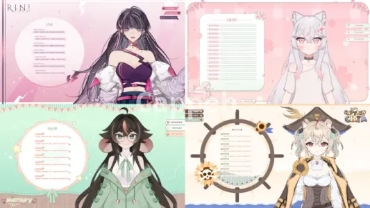 I will design cute vtuber stream overlays, screens, and panels
