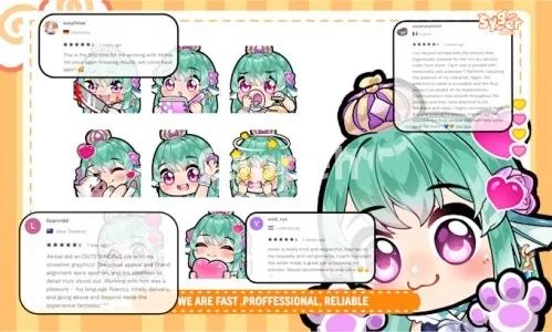 I will create cute chibi animated emote for your stream