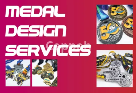 I will design running, cycling event medal badges