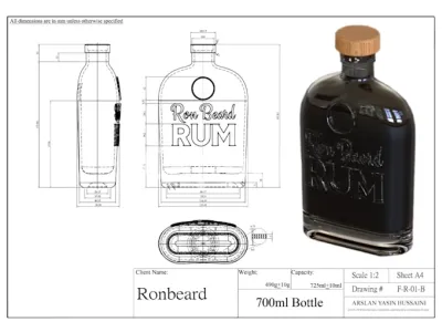 I will design glass and plastic bottles and jars