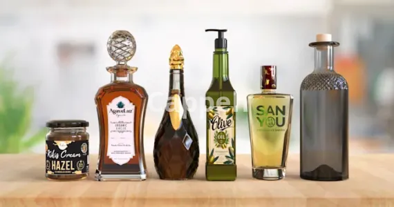 I will design glass and plastic bottles and jars