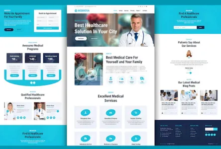 I will design premium medical, healthcare, dental, clinic, home care website