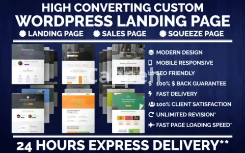 I will create responsive wordpress landing page design