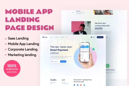 I will design modern responsive landing page for your business in figma