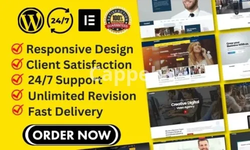 I will design responsive landing page and wordpress website with elementor pro