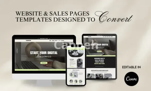 I will create a personalized landing or sales page in canva