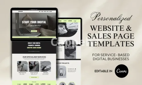 I will create a personalized landing or sales page in canva