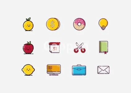 I will design unique, simple and modern custom icons set
