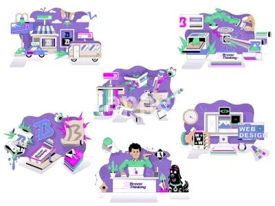 I will design an engaging icon illustrations for web or printing