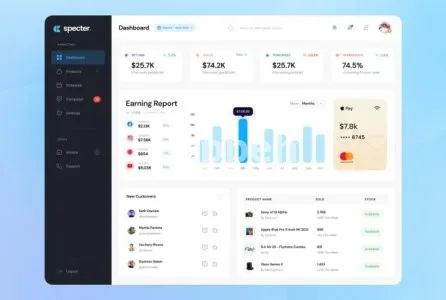 I will design dashboard, web app, CRM and admin panel UI
