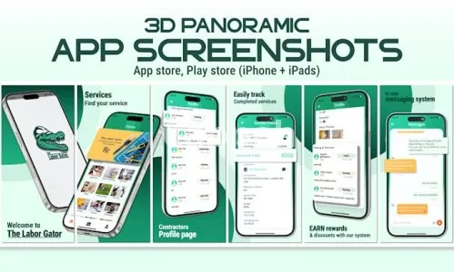 I will design 3d panoramic app screenshots, app store, play store