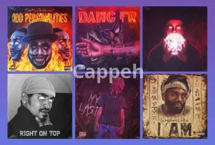 I will draw your super detailed cartoon album cover art