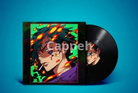 I will create custom anime cartoon album cover art