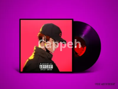 I will create custom anime cartoon album cover art