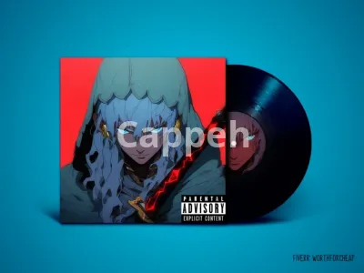 I will create custom anime cartoon album cover art