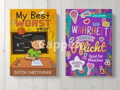 I will design a kids book cover or a minimalist one