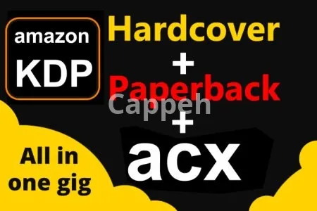 I will do KDP paperback, hardcover, kindle, acx all in one gig