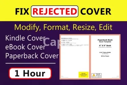 I will fix, modify, resize, edit, design book cover, ebook cover, amazon KDP cover