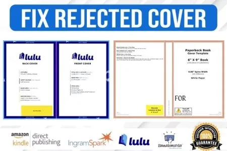 I will fix format or resize book cover for amazon ingram spark createspace lulu