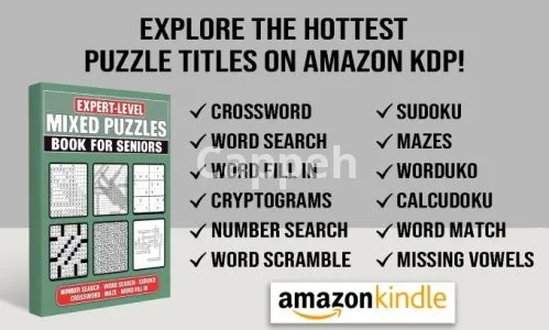 I will create activity puzzle book for amazon KDP word search crossword sudoku and more