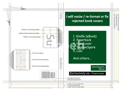 I will format, fix, and resize rejected book covers for amazon, lulu, ingramspark