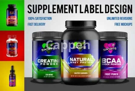 I will do premium supplements label design, packaging design for cbd, hemp oil, protein