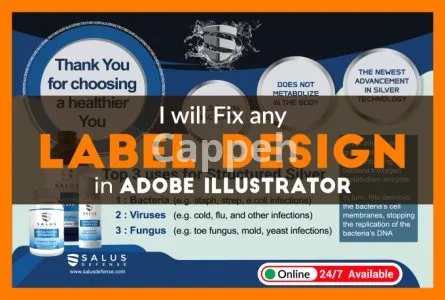 I will recreate, modify, fix label design, print ready vector label adobe illustrator
