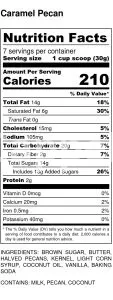 I will customize an fda compliant nutrition facts label