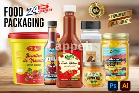 I will design jar label, tin label, sauce label, sauce packaging and honey label design