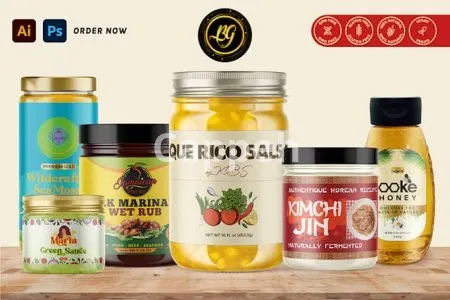 I will design jar label, tin label, sauce label, sauce packaging and honey label design