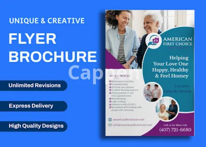 I will do medical, healthcare, clinic, hospice home care flyer or brochure