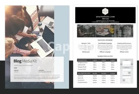 I will make a press kit or media sheet for brands, blog, influencer