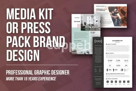 I will make a press kit or media sheet for brands, blog, influencer