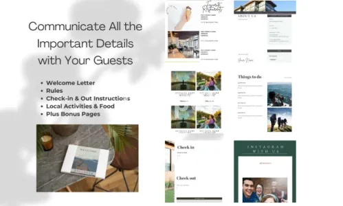 I will create a custom welcome book for your airbnb short term vacation rental guests