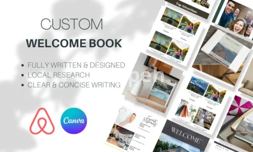 I will create a custom welcome book for your airbnb short term vacation rental guests